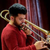 André Melo, trombone, de Oliveira de Azeméis